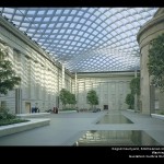 Kogod Courtyard, water feature designed by CMS Collaborative